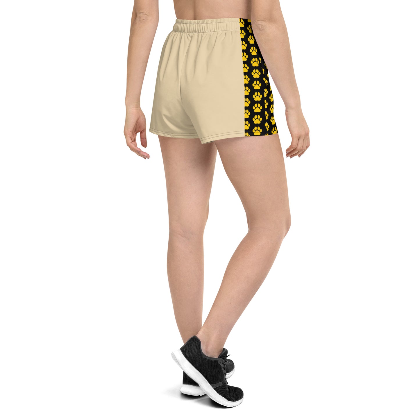 Beige Dawg Trax - Women's Athletic Shorts